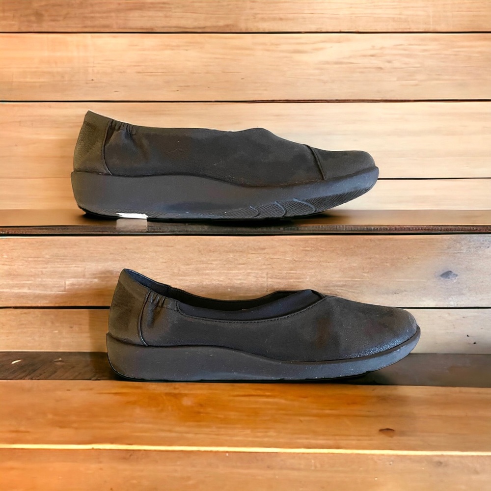 Clarks Cloudsteppers Ballet Flats Black sz 11 - Picture 11 of 15